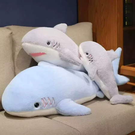 Cute shark pillow doll plush toy hug sleeping bed doll children's doll birthday gift for girlfriend