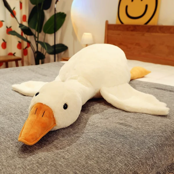 Big Goose Doll Pillow 190cm White Fleece Plush Doll 1.6m Big White Goose Pillow Girls' Bed Sleeping Doll PP Cotton Filled Rag Doll